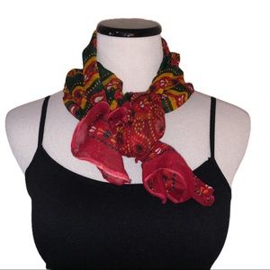 Vintage 70’s Linen Paisley Printed Scarf